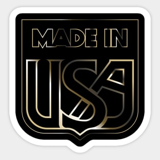 MADE IN USA - F X R - Gold pinstripe Sticker